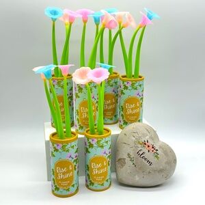 Rise & Shine Colorful Flower Pens Set of 6
